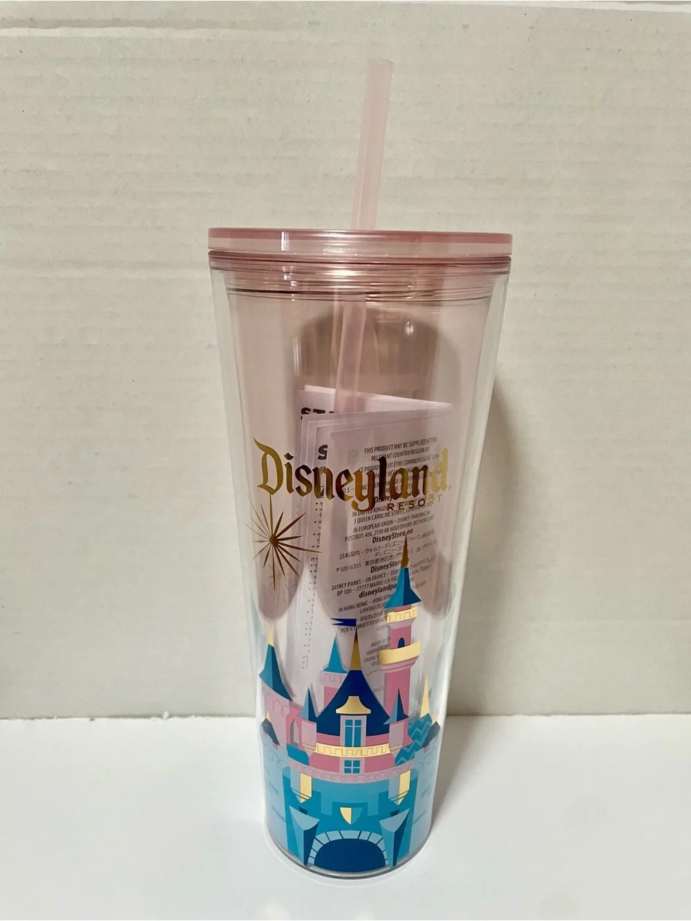 Starbucks Disneyland Castle Double-Wall Tumbler with Straw